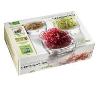 Germline - Coffret Découverte Germination | Germoir Bocal + Graines Bio (Alfalfa, Fenugrec, Radis) | Kit Complet avec Livret | Idéal Débutants | Fabrication Française