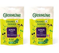 GERM'LINE - Graines à Germer Alfalfa Bio | Riche en Protéines & Fibres | Faciles à Cultiver | Sachet 150g | Fabrication française (Lot de 2)