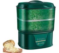 Germoir de graines intelligent, 2 couches d'arrosage automatique électrique, machine à germes de soja, thermostat, circulation automatique de l'eau, économe en énergie et réglable, pour le développeme