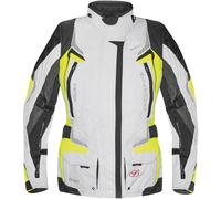 Germot Allround imperméable à l’eau dames moto textile veste, noir-gris-jaune, taille 58 pour femmes