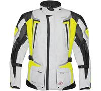 Germot Allround veste textile de moto imperméable, noir-gris-jaune, taille 2XL