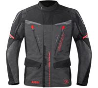 Germot Argos veste textile de moto imperméable, noir-gris-rouge, taille XL pour homme