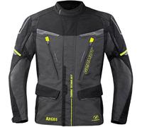 Germot Argos veste textile de moto imperméable, noir-gris-jaune, taille M