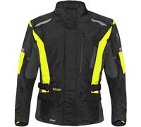Germot Aron veste textile de moto imperméable, noir-jaune, taille 3XL pour homme