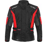 Germot Aron veste textile de moto imperméable, noir/rouge, Taille 3XL