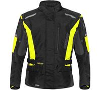 Germot Aron veste textile de moto imperméable, noir-jaune, taille L pour homme