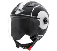 Germot casque moto GM 196 Jethelm matt Black/White-M
