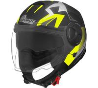 Germot casque moto GM 650 Matt noir/jaune fluo S