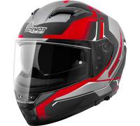 Germot GM 350 Dekor, casque intégral M Mat Noir/Gris/Rouge Mat Noir/Gris/Rouge
