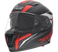 Germot moto casque GM 330 casque intégral avec écran solaire intégré matt Black/Red-XS