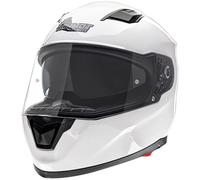 Germot Moto Casque GM 330 Casque intégral avec visière solaire intégrée White-XS