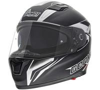 Germot Moto Casque GM 330 Intégral avec visière solaire intégrée matt Black/White-XS