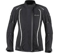 Germot MotoQueen imperméable à l’eau dames moto textile veste, noir-blanc, taille 34 pour femmes