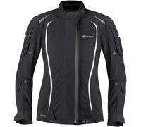 Germot MotoQueen, veste textile imperméable pour femmes 36 Noir/Blanc Noir/Blanc