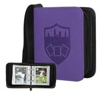 GERMUN Mini classeur de cartes à collectionner avec 1 poche, 80 poches, petit album de collection de cartes à collectionner à 2 poches avec 40 pochettes double face - Cadeaux pour enfants (violet)