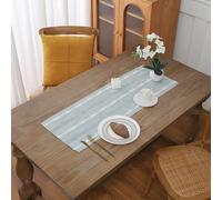 Gernaice Lot de 2 chemins de Table brodés en Coton et Lin de Style bohème pour Commode, Table Basse, décoration d'intérieur, 61 x 33 cm, Gris