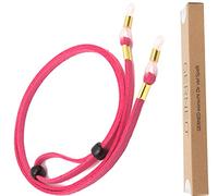 GERNEO® - Kuba - Cordon pour lunettes aspect daim - Sangle lunettes unisexe en cuir synthétique pour lunettes de soleil et de lecture - Supports dorés