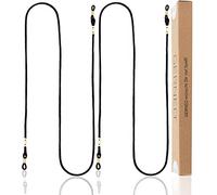 GERNEO® - Londres - cordon pour lunettes en tissu de haute qualité - cordon unisexe extra long pour lunettes de soleil et de lecture - différentes couleurs (Noir)