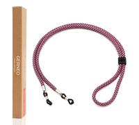 GERNEO® - L'original - Florence - Cordon de lunettes de qualité supérieure pour lunettes de lecture avec supports argentés - Différentes couleurs - réglable avec câble et logo, Motif galaxie