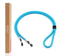 GERNEO® - L'original - Florence - Cordon de lunettes de qualité supérieure pour lunettes de lecture avec supports argentés -Différentes couleurs - réglable avec câble et logo, Just Breathe