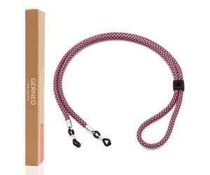 GERNEO® - L'original - Florence - Cordon de lunettes de qualité supérieure pour lunettes de lecture avec supports argentés - Différentes couleurs - réglable avec câble et logo, Motif galaxie