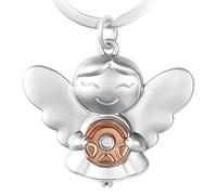 GERNEO Porte-clés ange gardien Emma - Votre porte-bonheur pour chaque trajet - En or, or rose ou argent, Or rose, taille unique