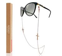 GERNEO® Rome -Chaîne de lunettes résistante à la corrosion et porte-masque -Plaqué or ou argenté -Chaîne de lunettes et cordon de lunettes de soleil et lunettes de lecture de qualité unique, Rose doré
