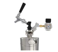 GeRnie Distributeur de Robinet for Mini fût de bière, Verrouillage à Bille, en Acier Inoxydable, for Brassage à Domicile, 3,6 l/5l/10l, Outil de bière