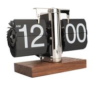 Gernie Horloge à Bascule Rétro Vintage - Numérique Rabattable, Mécanique à Rotation Automatique - Fonctionne à Piles - pour Bureau, Étagère