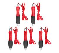 gernie Lot de 5 Stylos à Bille Rétractables pour Aide à L'écriture avec Corde de Suspension pour Tremblements,Arthrite,Parkinson,Handicap,Stylos à Poignée Large,Conception à Poignée Large