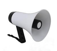 gernie Mégaphone Portable Bullhorn, Haut-Parleur Mégaphone, Puissance 30 Watts, Mégaphone Léger Rechargeable Noir, Enregistrement 300S, 500 Mètres, pour Entraîneurs, Exercices de sécurité
