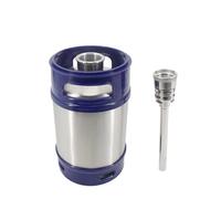 GeRnie Mini fût à Fond à poignée en Plastique 5L/128OZ, avec Lance de Type S, à paroi Unique, Serrure à Bille Portable, Fonctionne for Boissons Artisanales