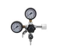 GeRnie Régulateur de CO2 Robuste à Double jauge, fût de Brassage à Domicile, fût de bière, régulateur de bière, soupape de surpression de sécurité(W21.8 Inlet)
