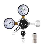 GeRnie Régulateur professionnel de Co2 d'eau gazeuse, régulateur de cylindre de bouteille de soude 0-120 Psi, vanne de contrôle indépendante, gazéifié Stable W21.8(Color:CGA320-01)