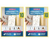 GEROBUG Piège à Mites Alimentaires 10 piéces XXL Pack - Pièges à Pheromone Sans Odeur pour les Mites Alimentaires avec Un Effet d'attraction Maximal - Piège avec Longue Durée d'Action (Lot de 2)