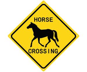 Geroclonup Panneau de signalisation lente de cheval - Panneau de signalisation de rue et de route - Décoration murale noire et jaune pour intérieur et extérieur - 30 x 30 cm - En aluminium