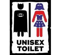 Geroclonup Plaque en métal unisexe inspirée des super-héros de la bande dessinée pour salle de bain - 20 x 30 cm - Décoration murale