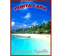 Geroclonup Plaque murale en métal 20 x 30 cm Punta Cana République dominicaine Caraïbes Plage Voyage Publicité Art Rétro Affiche en métal Signes Décor Maison Maison