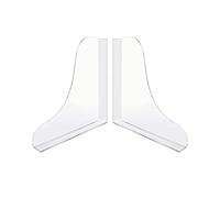 Geroosaty Pare-éClaboussures d'angle de Baignoire, Pare-éClaboussures de Douche en Acrylique, Pare-éClaboussures de Baignoire de Salle de Bain, 2PCS Transparent