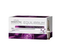 Gerovital H3 Equilibrium Fiole Multivitamines pour le Visage - 20 x 2 ml - Booster Antioxydant Éclat & Régénération - Complexe de Vitamines A C E