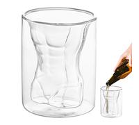 Gerres de bière - Lunettes de whisky en forme de corps, Creative Bar Shot Cup | Sentes de lunettes de boisson transparentes, Verre de boisson pour officiers pour officiers, drôle pour adultes