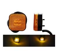 GeRRiT 2 Pcs 2.4 Pouces 24V LED Feu De Signalisation Latérale pour Man Camion TGS/TGM Enjoliveurs De Roue Avant Feux D'Aile OEM81252606101 81252606096 81252606097