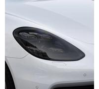 Gerrit 2 Pcs Phare De Voiture Film Protecteur Phare Transparent Noir TPU Autocollant, Pour Porsche Macan 2014-2021