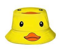 GeRRiT Chapeau bob, chapeau de pêche, été, voyage, plage, soleil, casquette de pêcheur pliable pour hommes, femmes, adolescents, Canard Kawaii Jaune, taille unique