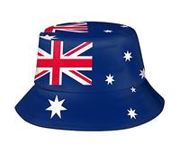 GeRRiT Chapeau bob rétro drapeau australien australien chapeau de pêcheur pliable été voyage plage chapeau de soleil chapeau d'extérieur, Drapeau d'amour australien - 2, taille unique