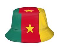 GeRRiT Chapeaux bob avec drapeau mignon et drôle - Chapeau de soleil patriotique pliable - Chapeau de pêcheur d'extérieur pour femme et homme, Drapeau Cameroun-p001, taille unique