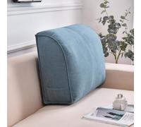 GeRRiT Coussin cale très épais pour canapé et dossier, grand coussin lombaire pour lecture, soutien de la taille, coussin de tête de lit avec housse amovible (bleu, 60 x 45 x 20 cm)