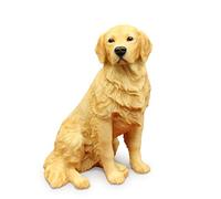 GerRit Décoration de Statue de Golden Retriever, modèle Artisanal de Sculpture de Golden Retriever en résine, Statue de Chien de Simulation, Ornement de décoration de Voiture H14.5CM