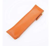 GerRit Étui à Crayons en Cuir Cas de Crayon Casque Cascope Case à glissière Porte-Crayon à Fermeture à glissière (Couleur : Orange, Size : 210x60mm)