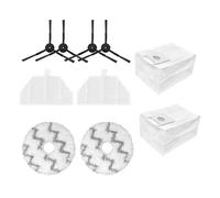 GeRRiT For aspirateur Robot de vidange autonettoyant EVA/SDJ06RM, sac à poussière, chiffons de vadrouille, filtre Hepa, pièces de brosse latérale Durapur (Color : Set24)